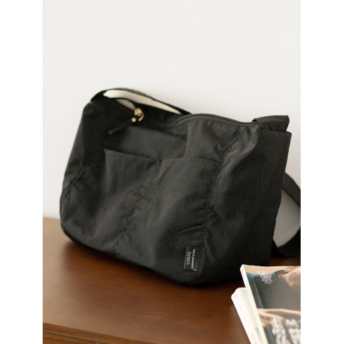 sobag2026日系休閒防水尼龍斜背單肩布包女設計感輕便通勤餃子包