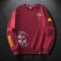 法萊爾公雞風秋季衛衣男2025新款國潮寬鬆大碼男士外套衣服潮