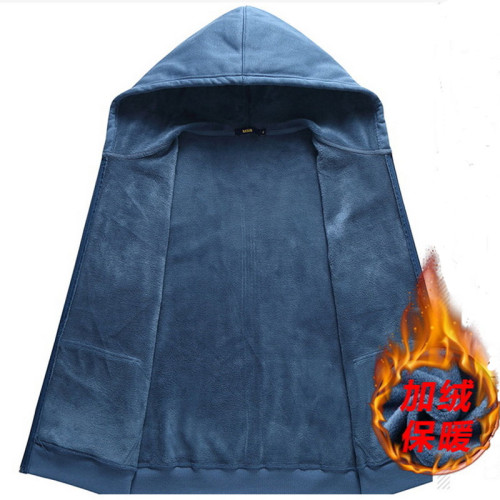 秋冬開衫純色外套男加肥加大碼潮牌套頭胖子寬鬆休閒加絨連帽衛衣