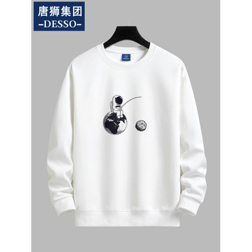 唐獅集團DESSO圓領衛衣男青年秋冬款寬鬆打底衫百搭加絨上衣外套