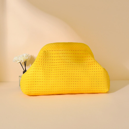 新款沙灘包針織包時尚雲朵手拿包大容量日常百搭撞色鏤空包 新款沙灘包針織包時尚雲朵手拿包大容量日常百搭撞色鏤空包