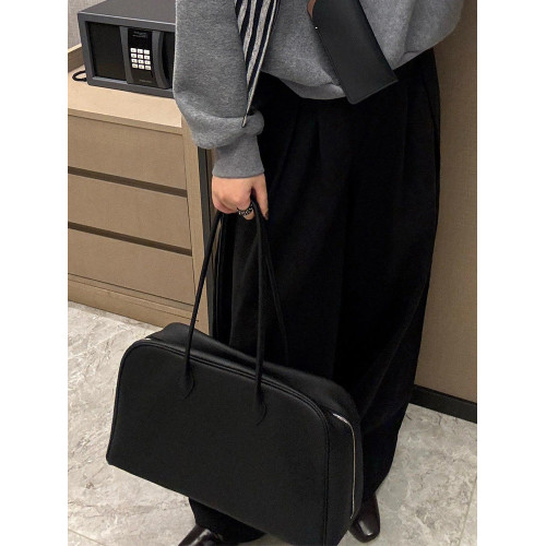 真皮大容量托特包包女式2026新款高級感通勤單肩波士頓包保齡球包