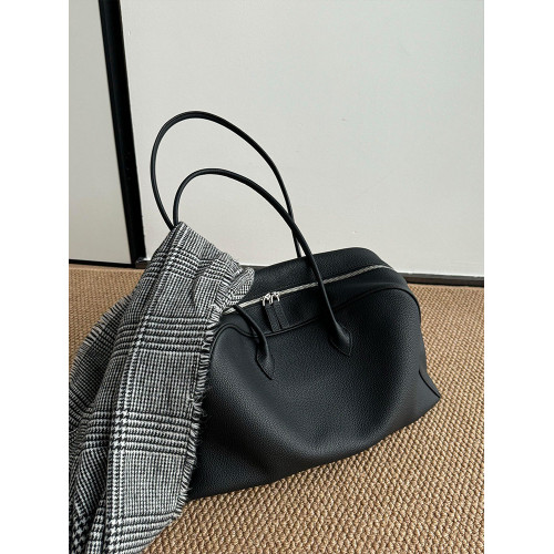 真皮大容量托特包包女式2026新款高級感通勤單肩波士頓包保齡球包