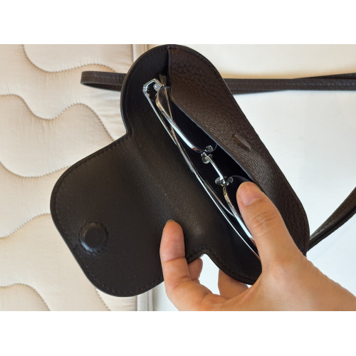 真皮頭層牛皮包包女2025新款小衆高級感時尚簡約百搭掛脖包眼鏡包