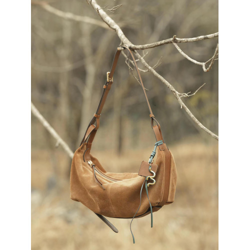 2025新款植鞣牛皮鑊耳行囊包枕頭包女高級感腋下包通勤單肩斜後後背包