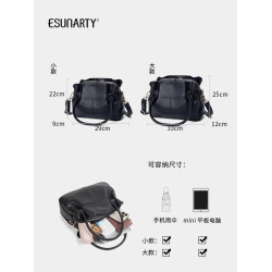 女式手提包2026新款時尚真皮單肩斜後後背包女大包包大容量大氣軟皮包