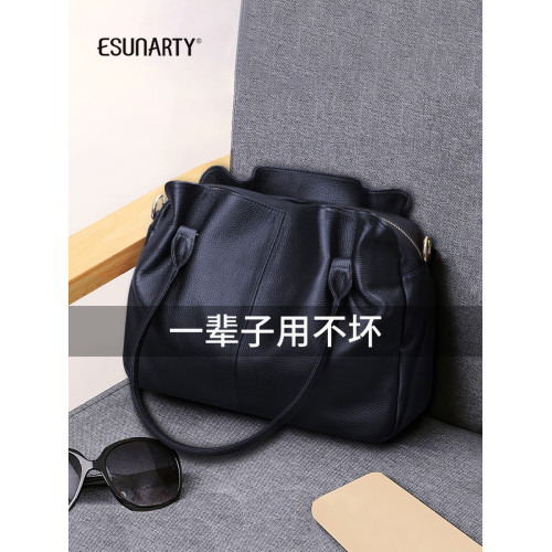 女式手提包2026新款時尚真皮單肩斜後後背包女大包包大容量大氣軟皮包