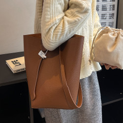 高級感大容量包包女春夏2025新款潮時尚小衆單肩包百搭通勤水桶包