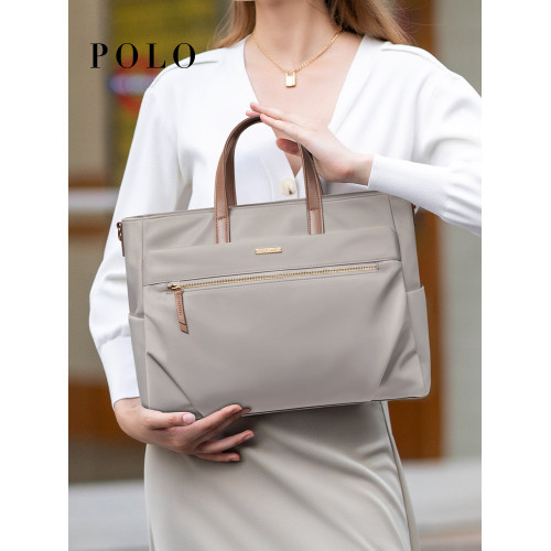 Polo手提包女2026新款上班電腦包通勤時尚大容量商務公文包托特包 Polo手提包女2026新款上班電腦包通勤時尚大容量商務公文包托特包