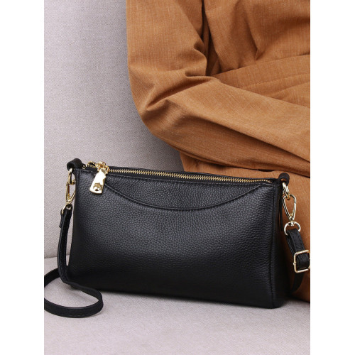 真皮女包2025秋冬新款潮時尚鱷魚紋牛皮軟皮包包多層單肩斜背小包