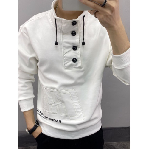 秋季2023年新款衛衣男長袖套頭衫潮流精神小夥秋衣半高領薄款外套