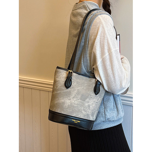 百搭撞色斜後後背包包女2025新款潮時尚韓國牛仔水桶包小衆質感單肩包 百搭撞色斜後後背包包女2025新款潮時尚韓國牛仔水桶包小衆質感單肩包