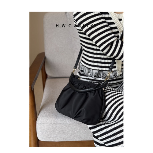 星期八包鋪丨包包女斜後後背包尼龍包褶皺水桶包腋下女包小挎包手提包