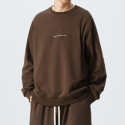 顯瘦衛衣男士春秋季加肥加大碼學生圓領寬鬆上衣潮流男裝胖子外套