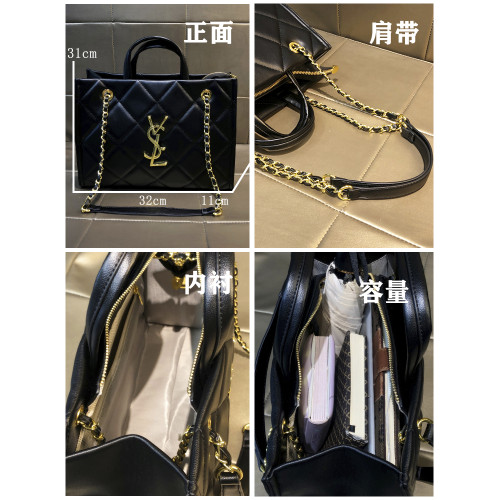 香港品牌大容量菱格百搭托特包女2025新款時尚鏈條高級單肩斜後後背包