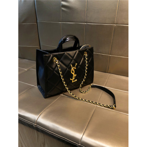 香港品牌大容量菱格百搭托特包女2025新款時尚鏈條高級單肩斜後後背包