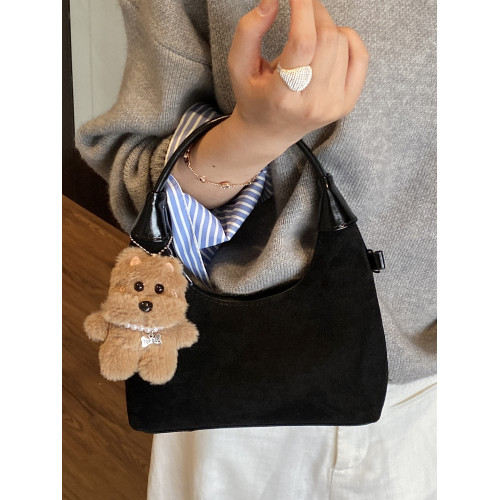 高級質感復古小包包女2025新款上班通勤手提餃子包磨砂時尚水桶包