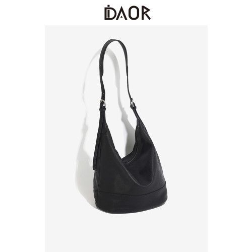 DAOR格物系列塌塌包植鞣羊皮雙耳水桶包女大容量通勤單肩斜後後背包包