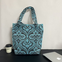 新疆艾德萊斯高級感大容量針織腰果休閒出行上班通勤手提包托特包