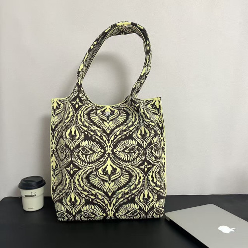 新疆艾德萊斯高級感大容量針織腰果休閒出行上班通勤手提包托特包