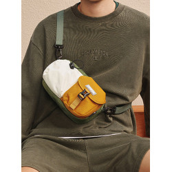 Champion冠軍官方斜後後背包男手機包拼接撞色多口袋工裝單肩包戶外女