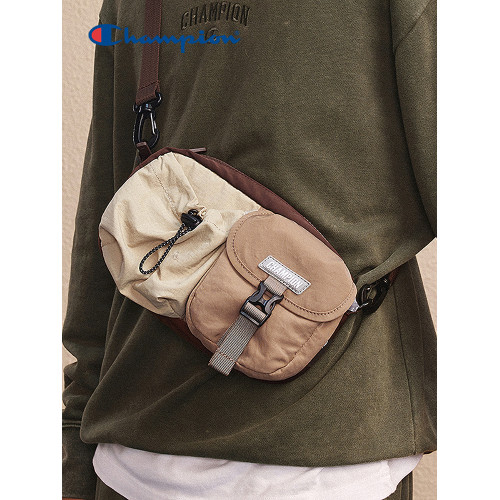 Champion冠軍官方斜後後背包男手機包拼接撞色多口袋工裝單肩包戶外女