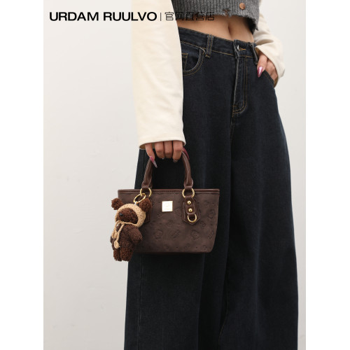 UR小衆高級感水桶包女2025新款可愛壓花手提包百搭通勤單肩斜後後背包 UR小衆高級感水桶包女2025新款可愛壓花手提包百搭通勤單肩斜後後背包