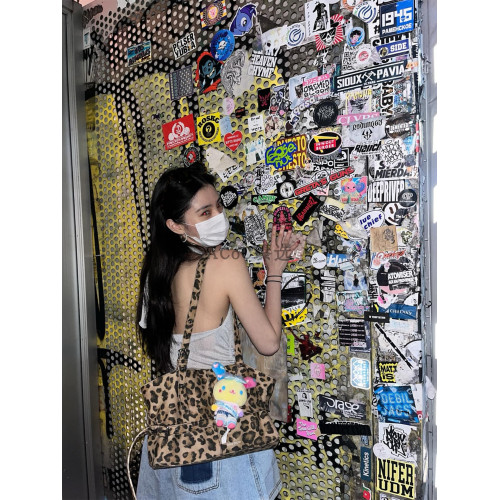 韓國SAMO ONDOH豹紋包腋下包韓素希同款包機車包單肩手提托特女包 韓國SAMO ONDOH豹紋包腋下包韓素希同款包機車包單肩手提托特女包