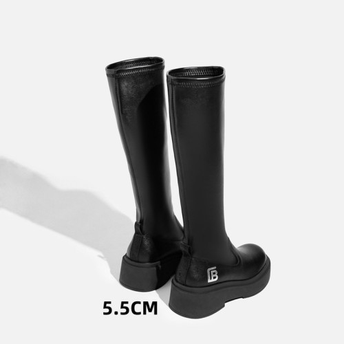 長腿叔叔胖mm粗腿大筒圍長筒靴子女2026新款高筒厚底騎士長靴秋冬 長腿叔叔胖mm粗腿大筒圍長筒靴子女2026新款高筒厚底騎士長靴秋冬