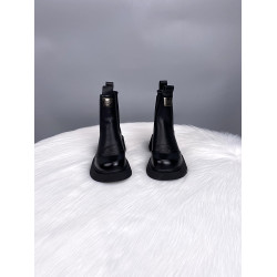 真皮短靴女2024春秋新款加絨切爾西靴子厚底百搭增高馬丁靴菸筒靴