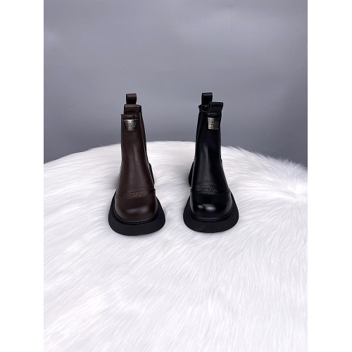 真皮短靴女2024春秋新款加絨切爾西靴子厚底百搭增高馬丁靴菸筒靴