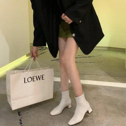 GRL人氣再入荷！軟皮巨軟巨好穿！日系方頭女靴短靴瘦瘦靴彈力靴