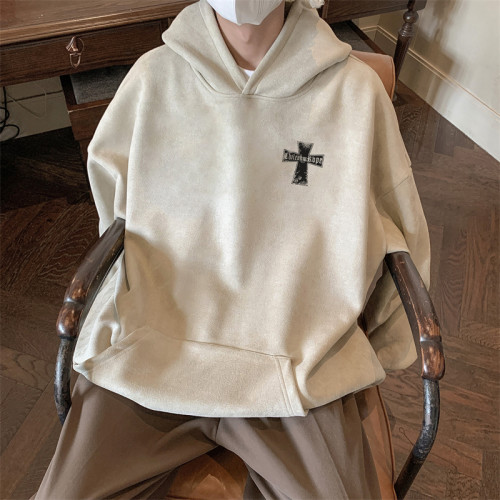 特大碼300斤麂皮絨衛衣男女春秋復古重磅加絨十字架連帽上衣外套2 特大碼300斤麂皮絨衛衣男女春秋復古重磅加絨十字架連帽上衣外套2