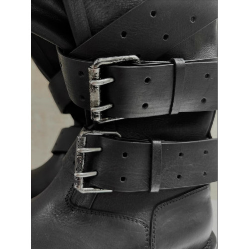 米奇大頭馬丁靴男女同款皮帶釦暗黑工裝靴子復古機車靴毒液時裝靴 米奇大頭馬丁靴男女同款皮帶釦暗黑工裝靴子復古機車靴毒液時裝靴