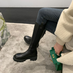 厚底顯瘦長筒靴女靴子高筒靴2026新款中筒長靴切爾西小個子騎士靴
