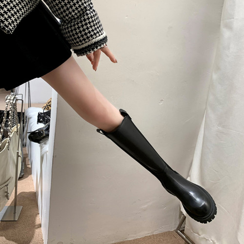 厚底顯瘦長筒靴女靴子高筒靴2026新款中筒長靴切爾西小個子騎士靴