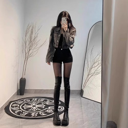 方糖過膝高筒靴女2026秋冬新款彈力瘦瘦靴厚底皮靴長筒騎士靴長靴