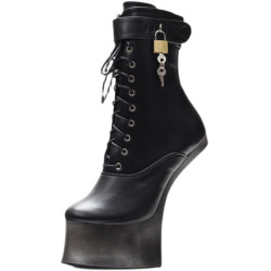 苦月亮2022年新款馬蹄高跟短靴18CM恨天高防水台夜店情趣角色扮演