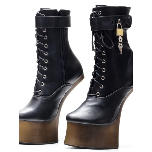 苦月亮2022年新款馬蹄高跟短靴18CM恨天高防水台夜店情趣角色扮演 苦月亮2022年新款馬蹄高跟短靴18CM恨天高防水台夜店情趣角色扮演