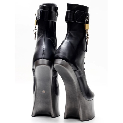 苦月亮2022年新款馬蹄高跟短靴18CM恨天高防水台夜店情趣角色扮演 苦月亮2022年新款馬蹄高跟短靴18CM恨天高防水台夜店情趣角色扮演