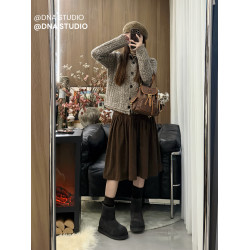 厚底磨砂牛皮雪地靴女2025新款冬季保暖加絨短靴中筒靴防滑棉鞋女