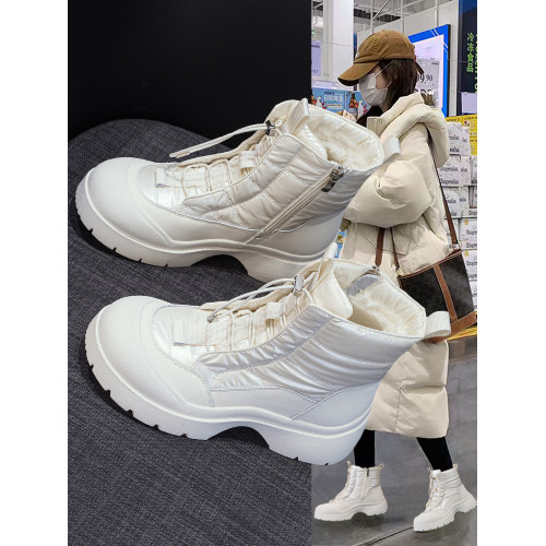 厚底羽絨雪地靴女2025新款冬季保暖東北加絨加厚防水防滑高幫棉鞋 厚底羽絨雪地靴女2025新款冬季保暖東北加絨加厚防水防滑高幫棉鞋