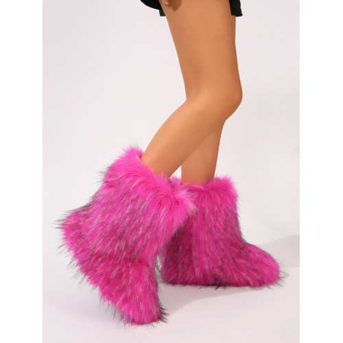 gal系冬季新款可愛小衆澁穀辣妹毛毛靴子保暖長筒靴個性雪地靴女 gal系冬季新款可愛小衆澁穀辣妹毛毛靴子保暖長筒靴個性雪地靴女