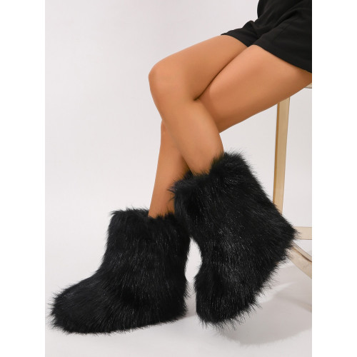 gal系冬季新款可愛小衆澁穀辣妹毛毛靴子保暖長筒靴個性雪地靴女 gal系冬季新款可愛小衆澁穀辣妹毛毛靴子保暖長筒靴個性雪地靴女