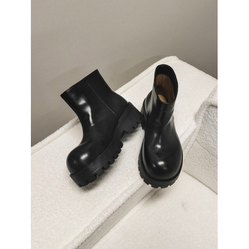 OMG~牛皮版~內增高5公分粗跟短靴真皮切爾西靴厚底馬丁靴女菸筒靴 OMG~牛皮版~內增高5公分粗跟短靴真皮切爾西靴厚底馬丁靴女菸筒靴