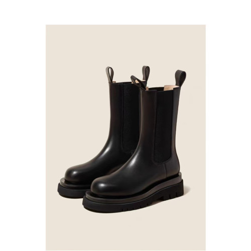 馬丁靴女2026春秋新款靴子切爾西短靴厚底菸琯加絨女鞋中筒菸筒靴