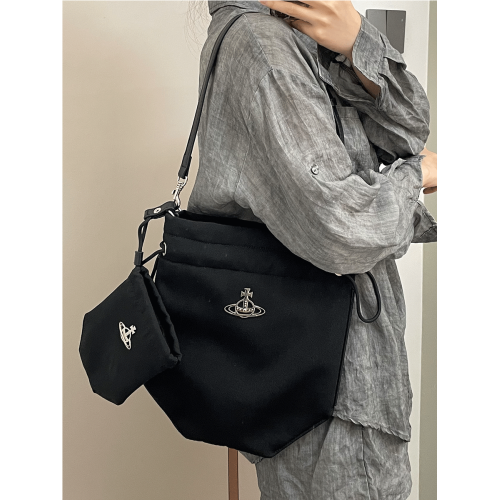 小衆設計帆布包大容量輕便2025新款土星抽繩腋下托特包女上班通勤