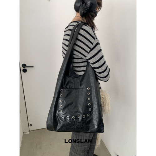 Lonslan BAG 2024WINTER韓系時尚柳丁釦大容量斜背單肩包包百搭 Lonslan BAG 2024WINTER韓系時尚柳丁釦大容量斜背單肩包包百搭