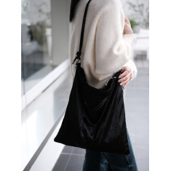 亮片單肩斜後後背包帆布包大容量手提布袋通勤包包女款小衆輕奢斜後後背包