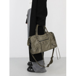 簡著 /限定髒髒綠·巴黎鉚釘辣妹機車包廢土復古大容量手提斜後後背包